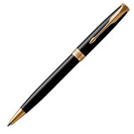 Ручка шарик/автомат "Sonnet Lacquer Deep Black GT" 0,7 мм, метал., подарочн. упак., черный/золотистый, стерж. черный
