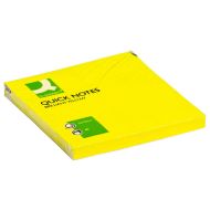 Бумага д/з на кл. осн. 76*76 мм "Q-Connect Brilliant" 80 л., желтый неон
