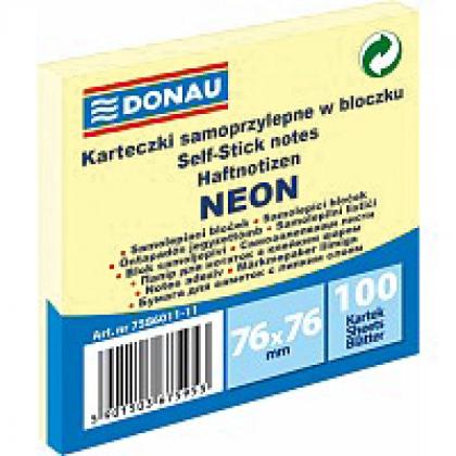 Бумага д/з на кл. осн. 76*76 мм "Donau" 12шт*100 л., ассорти пастель