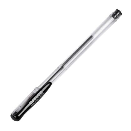 Ручка гелевая "Office Products" 0,5 мм, пласт., прозр., стерж. черный