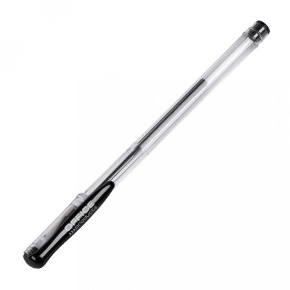 Ручка гелевая "Office Products" 0,5 мм, пласт., прозр., стерж. черный