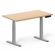 Стол с электроприводом одномоторный Fit Focus X-3 (615-1265mm), цвет серый,столешница ДСП 1300*675*18 мм, H1277 ST9 Акация Лэйклэнд светлая 
