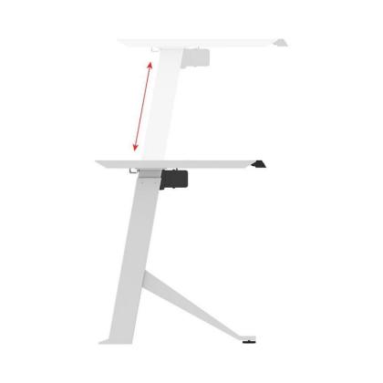 Стол с электроприводом одномоторный Fit Focus Y- desire (685-1130mm), цвет белый,столешница ДСП 1300*675*18 мм, H1277 ST9 Акация Лэйклэнд светлая 