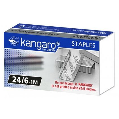 Скоба 24/6 Kangaro, 800 шт., черный