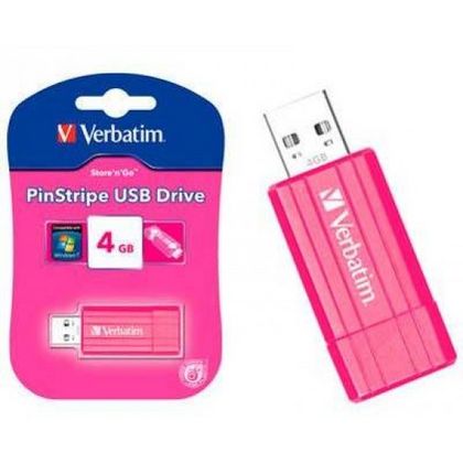 Карта памяти USB Flash 2.0 32 Gb "Pin Stripe" пласт., розовый