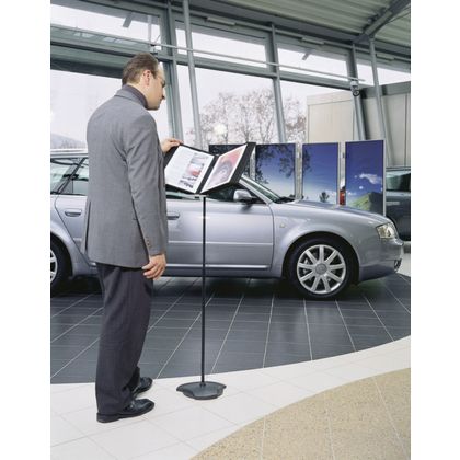 Стойка информац., напольн. "Sherpa Display System floor" 10 демопанелей, черный
