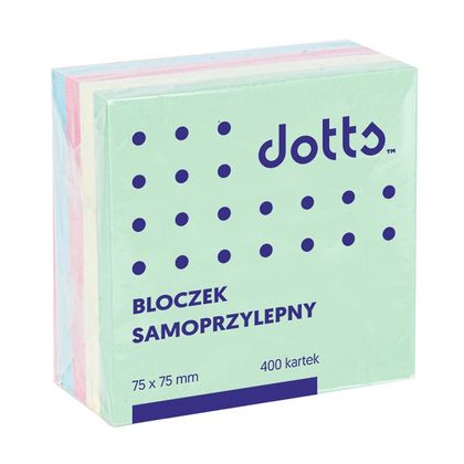 Бумага д/з на кл. осн. 75*75 мм "Dotts" 400 л, ассорти пастель