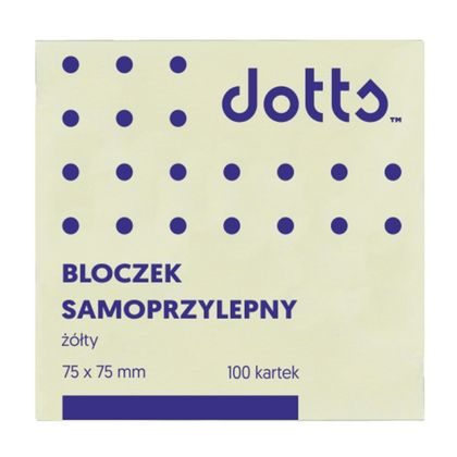 Бумага д/з на кл. осн. 75*75 мм "Dotts" 100 л, желтый