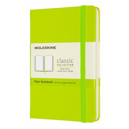 Блокнот А6 90*140 мм, 96 л., тонир., нелин. "Classic Pocket" интегральн. обл. полиуретан., на резинке, салатовый