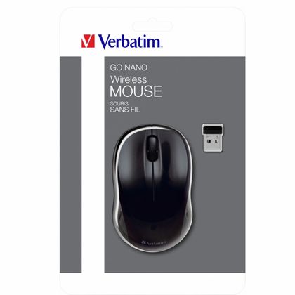 комп. мышь Verbatim GO NANO 49042 (беспровод., оптич., USB, черная, 1600 dpi)