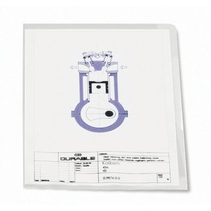 Папка уголок А4, 120 мк. "Durable" зеленый