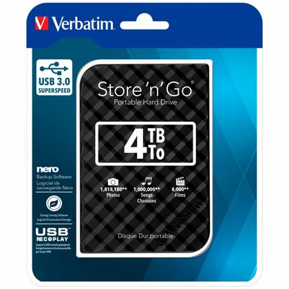 комп. портативный диск 2.5" 4TB USB 3.0 черный Store 