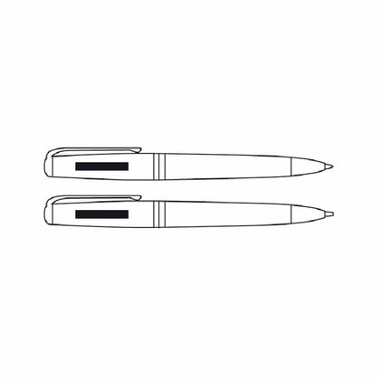 Набор ручка шарик.+карандаш автомат. 0,9 мм "Editor" черный/серебристый, карт. футляр