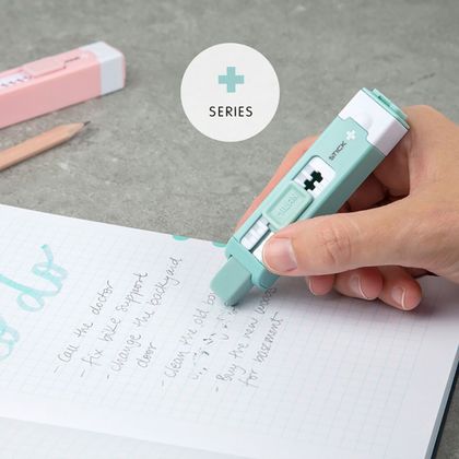 Ластик "STICK +" с точилкой, розовый, блистер