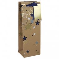 Пакет бумажный подарочный 12,7*9*35,5 см "Multiple stars"