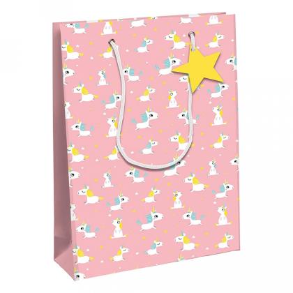 Пакет бумажный подарочный 37,3*11,8*27,5 см "Unicorn"
