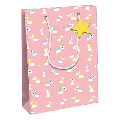Пакет бумажный подарочный 26,5*14*33 см "Unicorn"