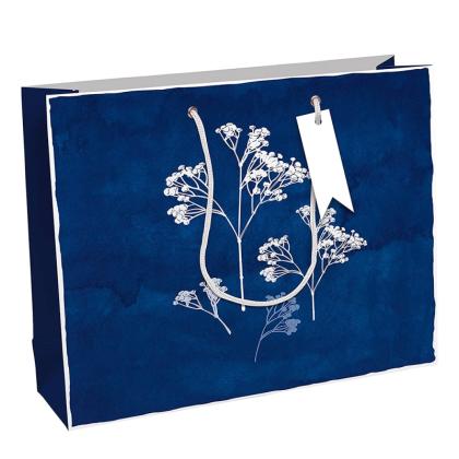 Пакет бумажный подарочный 37,3*11,8*27,5 см "Cyanotype"