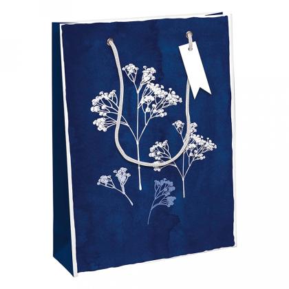Пакет бумажный подарочный 37,3*11,8*27,5 см "Cyanotype"