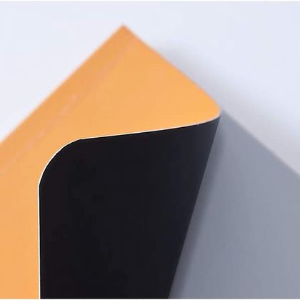 Блокнот А5+ 160*210 мм, 60 л., в клетку "Rhodia Unlimited" сшивка сбоку, обл. карт., микроперф., на резинке, черный