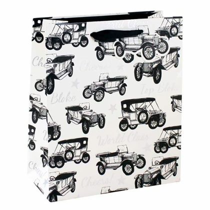 Пакет бумажный подарочный 21,5*10*2*25,3 см "Vintage car"