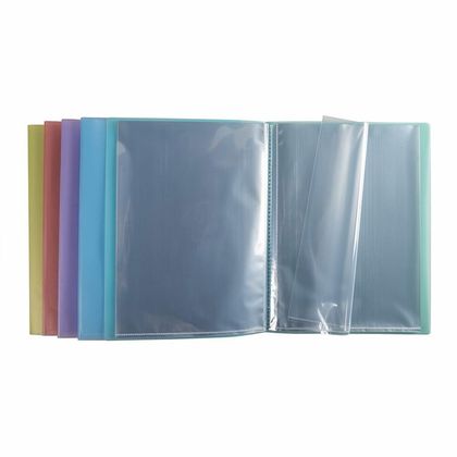 Папка на 40 карманов "Chromaline Pastel" пласт., ассорти