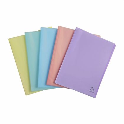 Папка на 40 карманов "Chromaline Pastel" пласт., ассорти