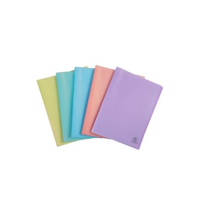 Папка на 40 карманов "Chromaline Pastel" пласт., ассорти