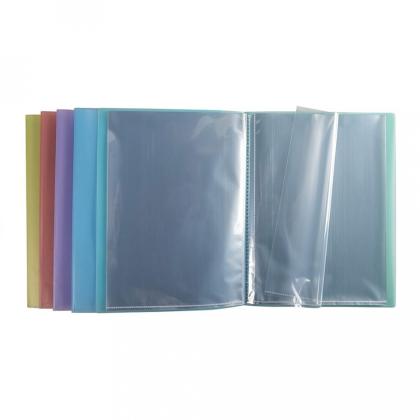 Папка на 40 карманов "Chromaline Pastel" пласт., ассорти