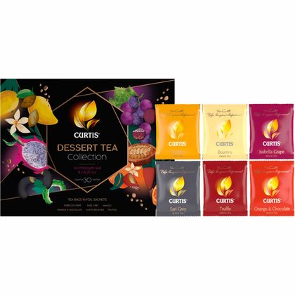 Чай "Curtis" 30 пак*1,95 гр., 6 вкусов, Dessert Tea Collection