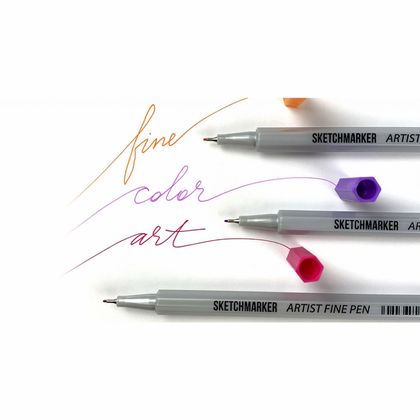 Ручка капиллярная "Sketchmarker. Dark colors" 0.4 мм, набор 6 штук