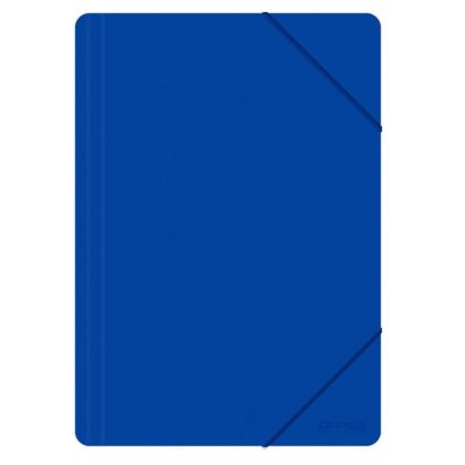 Папка на резинках 15 мм. "Office Products" пласт., синий