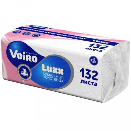 Полотенца бумажные  Veiro Luxx V - сложение 132 листа, 2 слоя