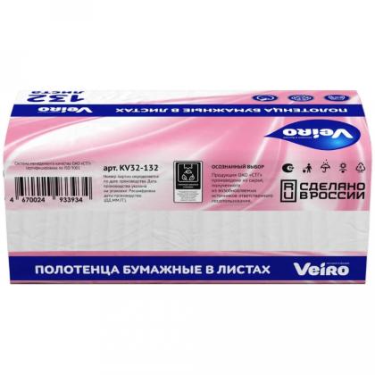 Полотенца бумажные  Veiro Luxx V - сложение 132 листа, 2 слоя