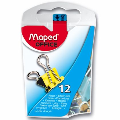 Зажим д/бумаг 15 мм "Maped" 12 шт