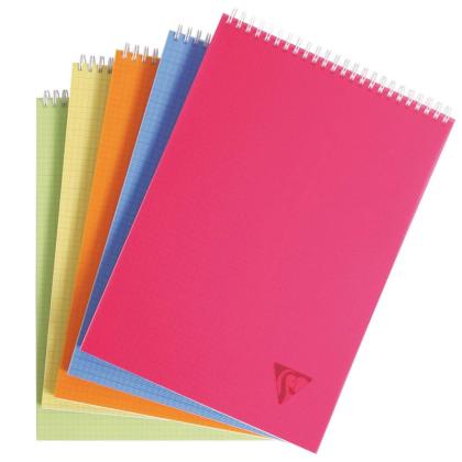 Блокнот А4 210*297 мм, 80 л., в клетку "Linicolor" спираль сверху, ассорти