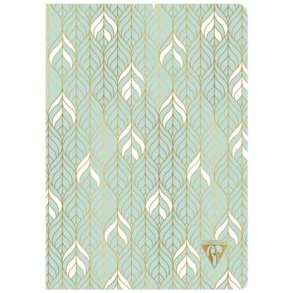 Блокнот А5 148*210 мм, 48 л., лин. "Neo Deco Spring-Summer collection", шитый, морской зеленый