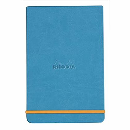 Блокнот А5 148*210 мм, 96 л., лин. "Rhodiarama Webnotepad", кожзам., тв. обл., на резинке, черный
