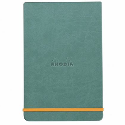 Блокнот А5 148*210 мм, 96 л., лин. "Rhodiarama Webnotepad", кожзам., тв. обл., на резинке, черный