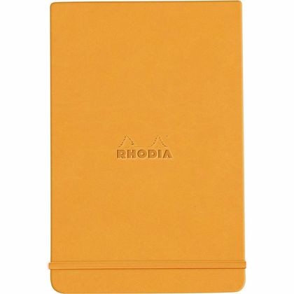 Блокнот А5 148*210 мм, 96 л., лин. "Rhodiarama Webnotepad", кожзам., тв. обл., на резинке, черный
