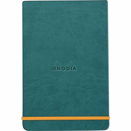 Блокнот А5 148*210 мм, 96 л., лин. "Rhodiarama Webnotepad", кожзам., тв. обл., на резинке, черный