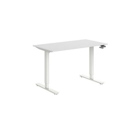 Cтол с мех. приводом WellDesk First,цвет белый, столешница ДСП 1395х800х28, Пепел 621 PE