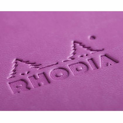 Блокнот А5 148*210 мм, 96 л., лин. "Rhodiarama", кожзам., тв. обл., на резинке, шоколадный