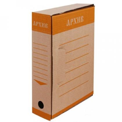 Коробка архивная 100 мм "Эко" бурый/зеленый