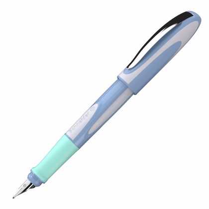 Ручка перьевая M "Ray " пласт., т..-синий/св.-серый, патрон синий