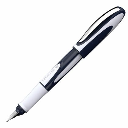 Ручка перьевая M "Ray " пласт., серый/белый, патрон синий