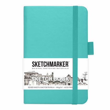 Скетчбук "Sketchmarker" 9*14 см, 140 г/м2, 80 л., черный