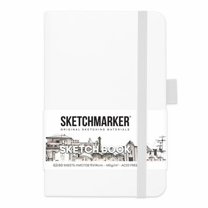 Скетчбук "Sketchmarker" 9*14 см, 140 г/м2, 80 л., черный