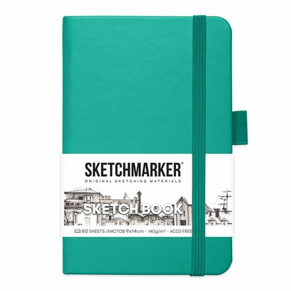 Скетчбук "Sketchmarker" 9*14 см, 140 г/м2, 80 л., черный