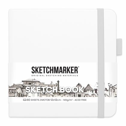 Скетчбук "Sketchmarker" 12*12 см, 140 г/м2, 80 л., розовый